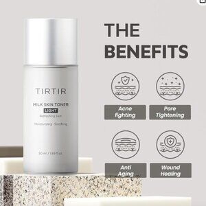 NEW TIRTIR Milk Skin Rice Toner Light 50 ml Instant Hydration Niacinamide Korean